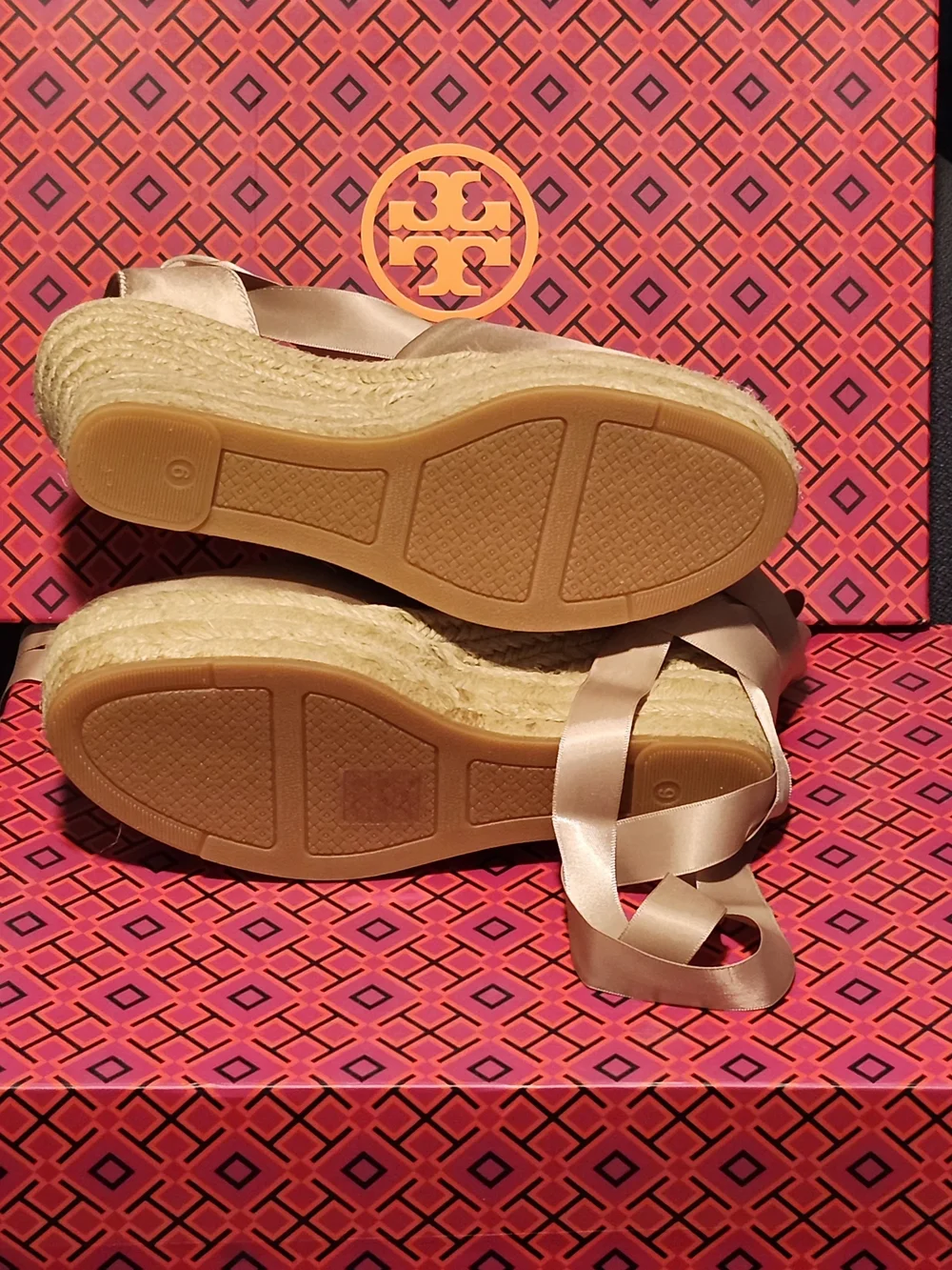 Tory Burch wedges pink ankle